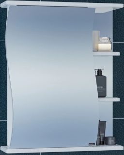 Зеркальный шкаф СанТа Волна 101013 60см левый белый